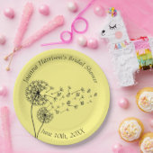 Personalisierte Lüster-Uhr mit Schmetterlingen Pappteller (Party)