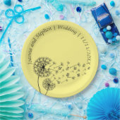 Personalisierte Lüster-Uhr mit Schmetterlingen Pappteller (Party)