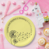 Personalisierte Lüster-Uhr mit Schmetterlingen Pappteller (Party)