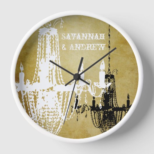 Personalisierte Lüster-Wall-Uhr Uhr (Vorderseite)