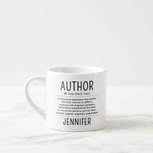 Personalisierte lustige Autor Schriftsteller Defin Espressotasse