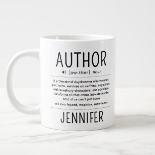 Personalisierte lustige Autor Schriftsteller Defin Jumbo-Tasse