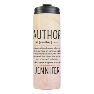Personalisierte lustige Autor Schriftsteller Defin Thermosbecher