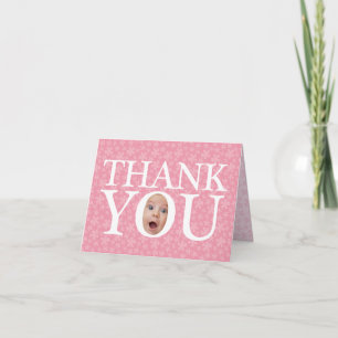 Personalisierte lustige Baby-Gesicht-Dankeskarten