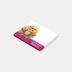 Personalisierte lustige braune Eule Post-it Klebezettel
