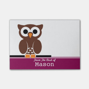 Personalisierte lustige Brown-Eule Post-it Klebezettel