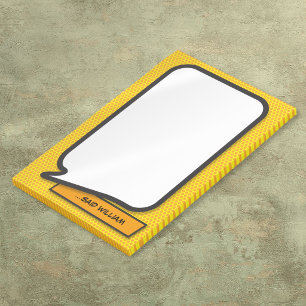 Personalisierte lustige Comic-Sprechblase Post-it Klebezettel