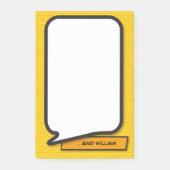 Personalisierte lustige Comic-Sprechblase Post-it Klebezettel (Vorderseite)