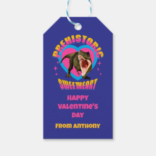 Personalisierte lustige Dinosaurier Valentinstag Geschenkanhänger