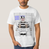 Personalisierte lustige Gesicht Convictschablone T-Shirt (Vorderseite)