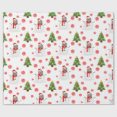 Personalisierte lustige Gesicht Foto Schneemann Pa Geschenkpapier (Flach)