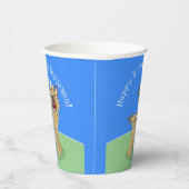 Personalisierte lustige Hyäne lacht Cartoon Geburt Pappbecher (Rechts)