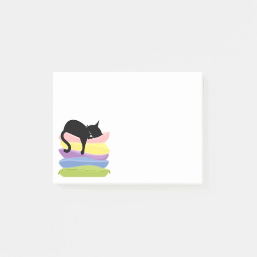 Personalisierte lustige Katzen-Cartoon Post-it Klebezettel (Vorderseite)
