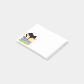 Personalisierte lustige Katzen-Cartoon Post-it Klebezettel (angewinkelt)