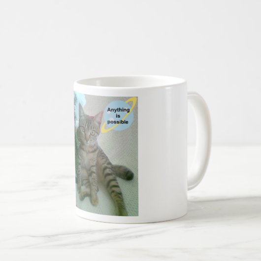 Personalisierte lustige Katzen-Tassen Kaffeetasse (VorderseiteRechts)