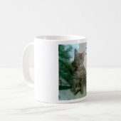 Personalisierte lustige Katzen-Tassen Kaffeetasse (Vorderseite Links)