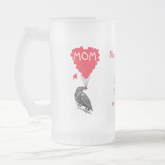 Personalisierte lustige Krähmütter Mattglas Bierglas (Links)