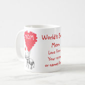Personalisierte lustige Mütter Kaffeetasse (Vorderseite Links)
