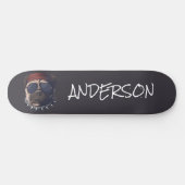 Personalisierte lustige niedliche I Liebe Mops Skateboard (Horizontal)