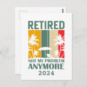 Personalisierte lustige Pensionierung offiziell in Postkarte (Vorne/Hinten)