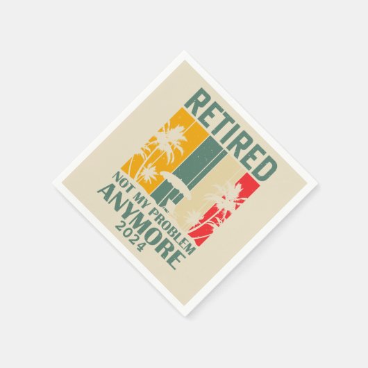 Personalisierte lustige Pensionierung offiziell in Serviette (Ecke)