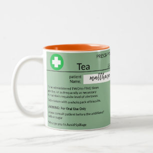 Personalisierte lustige Rezept Kaffee Tee Tasse