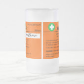 Personalisierte lustige Rezept Mattierte Bier Tass Mattglas Bierglas (Mittel)