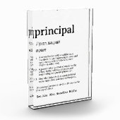 Personalisierte lustige Schulleiter-Definition Fotoblock (Links)