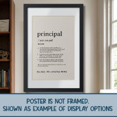 Personalisierte lustige Schulleiter-Definition Poster