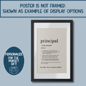 Personalisierte lustige Schulleiter-Definition Poster