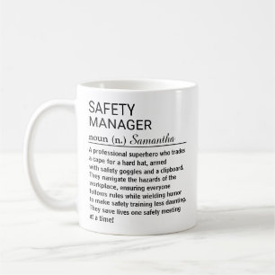 Personalisierte lustige Sicherheitsmanager-Definit Kaffeetasse