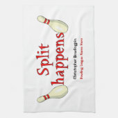 Personalisierte lustige Spalte geschieht Handtuch (Vertikal)