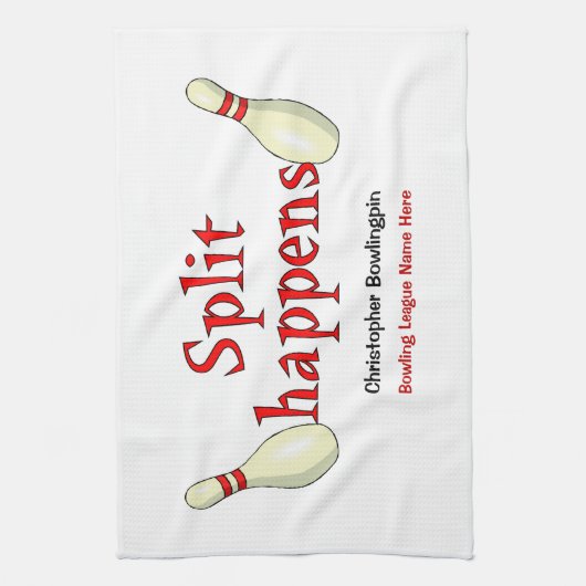 Personalisierte lustige Spalte geschieht Handtuch (Vertikal)