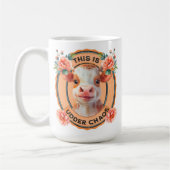 Personalisierte lustige "This is Udder Chaos" Kuh- Kaffeetasse (Links)