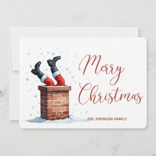 Personalisierte lustige Weihnachtsgrüße von Santa Feiertagskarte