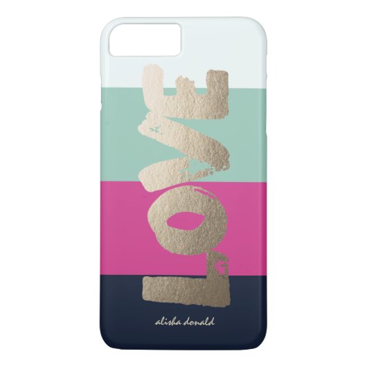 Personalisierte | Luxe Streifen Case-Mate iPhone Hülle (Rückseite)