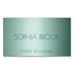 Personalisierte luxuriöse, eisblaue Metallfolie Magnetische Visitenkarte