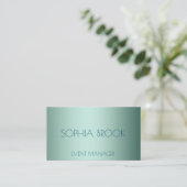 Personalisierte luxuriöse, eisblaue Metallfolie Visitenkarte (Stehend Vorderseite)