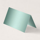 Personalisierte luxuriöse, eisblaue Metallfolie Visitenkarten (Rückseite)