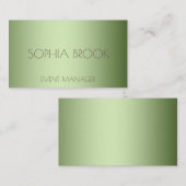 Personalisierte luxuriöse, grüne Metallfolie Visitenkarte (Vorne/Hinten)