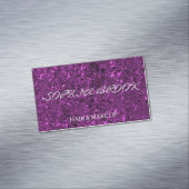 Personalisierte luxuriöse, violett zerkleinerte Fo Magnetische Visitenkarte (Beispiel)