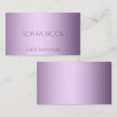 Personalisierte luxuriöse violette Metallfolie Visitenkarte (Vorne/Hinten)