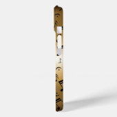 Personalisierte Luxus-Gold- und Black-Musiknoten Case-Mate iPhone Hülle (Rückseite / Links)