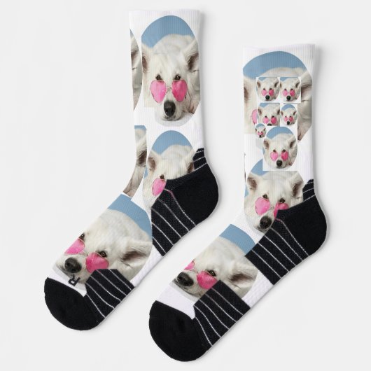 Personalisierte Luxus-Hundsmuster-Socken Socken (Links)
