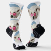 Personalisierte Luxus-Hundsmuster-Socken Socken (Gewinkelt)