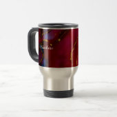 Personalisierte Luxus-Marmor-Optik mit individuell Reisebecher (Vorderseite Links)