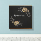 Personalisierte Luxus-Wall-Kunst - Eleganter Goldr Leinwanddruck (Insitu (Holzboden))