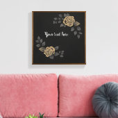 Personalisierte Luxus-Wall-Kunst - Eleganter Goldr Leinwanddruck (Insitu (Wohnzimmer))