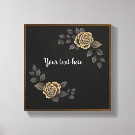 Personalisierte Luxus-Wall-Kunst - Eleganter Goldr Leinwanddruck