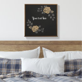 Personalisierte Luxus-Wall-Kunst - Eleganter Goldr Leinwanddruck (Insitu (Schlafzimmer))